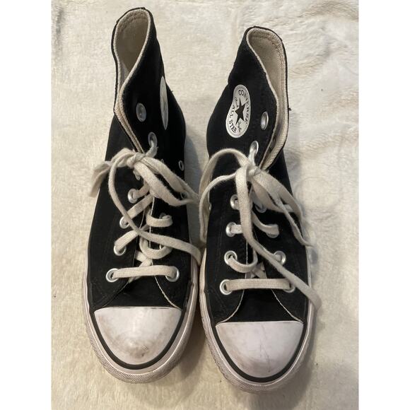 CONVERSE Chuck Taylor All Star Canvas High Top Sneaker Unisex Size 5 Black - Picture 2 of 9